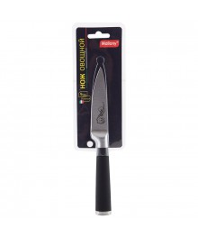 Нож Mallony MAL-07RS дл.лезвия 8см, для овощей, нерж сталь, прорезин ручка оптом. Набор кухонных ножей в Новосибирске оптом. Кухонные ножи в Новосибирске большой ассортимент