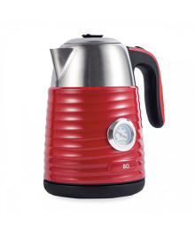 Чайник BQ-KT1723SW Сталь-Красный (1.7л, 2200W, термометр, бесшовная колба, двойн стенки)