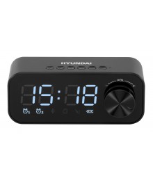 Радиочасы Hyundai H-RCL420 черный LED подсв:белая часы:цифровые FM