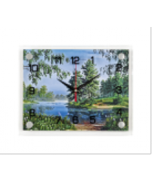 Часы настенные СН 2026 - 495 Лесные просторы прямоуг. (20х26) (10)астенные часы оптом с доставкой по Дальнему Востоку. Настенные часы оптом со склада в Новосибирске.