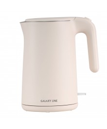 Чайник Galaxy LINE GL 0327 пудровый (1,8 кВт, 1,5л, двойн стенка, скр нагр элемент (12/уп)ибирске. Чайник двухслойный оптом - Василиса,  Delta, Казбек, Galaxy, Supra, Irit, Магнит. Доставка