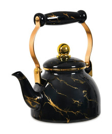 Чайник ZEIDAN эмалированный 1,3 л Z-4536 Black marble, подходит для индукции (Турция)
