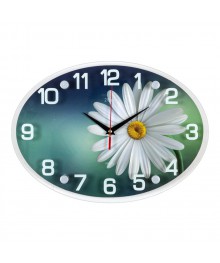 Часы настенные СН 2434 - 960 Ромашка овальн (24х34) (10)астенные часы оптом с доставкой по Дальнему Востоку. Настенные часы оптом со склада в Новосибирске.