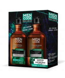 Набор подарочный мужской MEN CODE FRESH CARE SET (Гель для душа 300 мл + Шампунь для волос 300 мл)