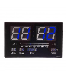 Часы настенные Орбита OT-CLW12 синие, будильн, календ, термометр, 220В