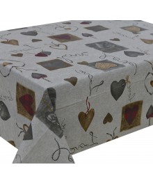 Клеенка GRACE ST1045 сердечки и квадраты в европейском стиле, ткань с пвх покрытием 1,37(+-3)х20м
