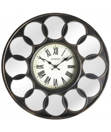 Часы настенные кварцевые ENERGY ЕС-122 круглые, зеркальные вставкиастенные часы оптом с доставкой по Дальнему Востоку. Настенные часы оптом со склада в Новосибирске.