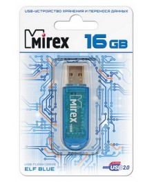 USB2.0 FlashDrives16Gb Mirex ELF BLUEовокузнецк, Горно-Алтайск. Большой каталог флэш карт оптом по низкой цене со склада в Новосибирске.