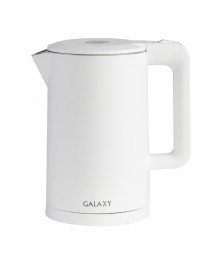 Чайник Galaxy GL 0323 белый (2 кВт, 1,7л, двойн стенка, скр нагр элемент (8/уп)ибирске. Чайник двухслойный оптом - Василиса,  Delta, Казбек, Galaxy, Supra, Irit, Магнит. Доставка