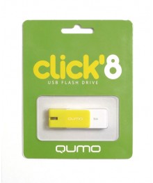 USB2.0 FlashDrives 8Gb QUMO Click Lemon лимоновокузнецк, Горно-Алтайск. Большой каталог флэш карт оптом по низкой цене со склада в Новосибирске.