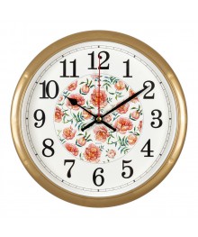 Часы настенные СН 2222 - 340 бронзовый "Вензель" круглые (22см) (10)астенные часы оптом с доставкой по Дальнему Востоку. Настенные часы оптом со склада в Новосибирске.