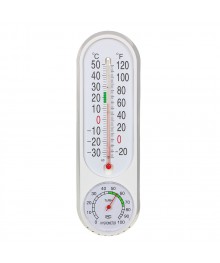 Термометр вертикальный, измерение влажности воздуха, 23x7см, пластик, блистерры оптом с доставкой по Дальнему Востоку. Термометры оптом по низкой цене со склада в Новосибирске.