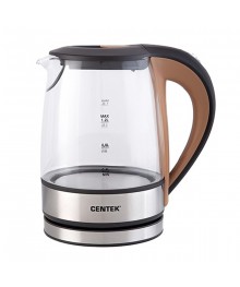 Чайник Centek CT-0047 1.2л, 2200Вт, высокопрочное стекло, отделка нерж