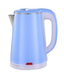 Чайник MAXTRONIC MAX-319 голубой (2л, двойн стенки, колба нерж, диск 1,8кВт) 12/упибирске. Чайник двухслойный оптом - Василиса,  Delta, Казбек, Galaxy, Supra, Irit, Магнит. Доставка