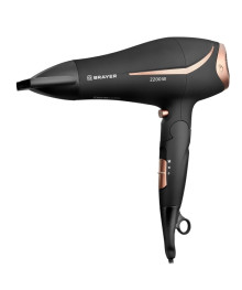 Фен BRAYER 3000BR-BN, 2200 Вт, 2 скор., холодный воздух,складная ручка, съемный фильтр, шнур 1,8 м