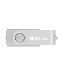 USB2.0 FlashDrives16Gb Mirex SWIVEL SILVER