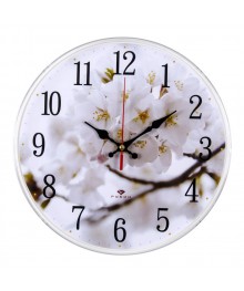 Часы настенные СН 2524 - 125 Цветение яблони круглые (25x25) (10)астенные часы оптом с доставкой по Дальнему Востоку. Настенные часы оптом со склада в Новосибирске.