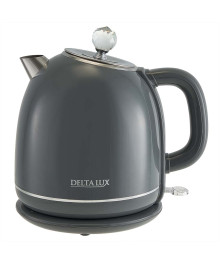 Чайник DELTA LUX DE-1018  ДВОЙНОЙ КОРПУС, 1,7 л, 2200Вт, серый (12)ибирске. Чайник двухслойный оптом - Василиса,  Delta, Казбек, Galaxy, Supra, Irit, Магнит. Доставка