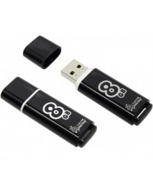 USB2.0 FlashDrives 8Gb Smart Buy  Glossy series Black (SB8GBGS-K)овокузнецк, Горно-Алтайск. Большой каталог флэш карт оптом по низкой цене со склада в Новосибирске.