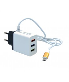 Блок пит USB сетевой  Орбита OT-APU27 microUSB (1м, 5B, 3000mA)USB Блоки питания, зарядки оптом с доставкой по России.