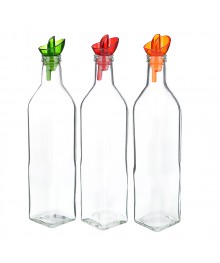 Мираж Бутылка для масла  500мл, стекло, 3 цвета, 151130-806керамики в Новосибирске оптом большой ассортимент. Посуда фарфоровая в Новосибирскедля кухни оптом.