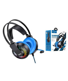 Наушники для ПК HOCO W105 Синие (гарнитура для ПК, 3.5 мм/USB)