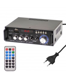 Усилитель звука SPA01 (2х60Вт, USB, TF, FM, bluetooth, ду, 220B)