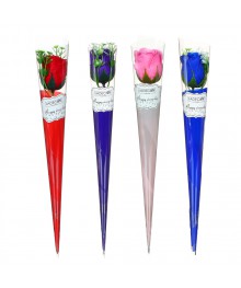 Роза из мыльных лепестков, 3 цвета, 38 см, арт QR-30A