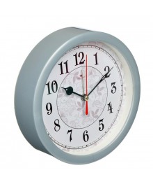 Часы будильник  B4-009 (диам 15 см) перламутр "Узор"стоку. Большой каталог будильников оптом со склада в Новосибирске. Будильники оптом по низкой цене.