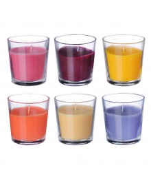 Свеча ароматическая в стеклянном стакане, 8х7,5 см, 6 ароматов LADECOR