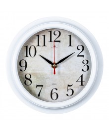 Часы настенные СН 2121 - 002 круг белый Ретро  (диам 21) (10)астенные часы оптом с доставкой по Дальнему Востоку. Настенные часы оптом со склада в Новосибирске.