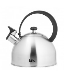 Чайник со свистком LARA LR00-65 сталь матовый (2,5 л, индукционное капсулированное дно, нейлон.руч)