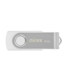 USB2.0 FlashDrives 4Gb Mirex SWIVEL WHITE