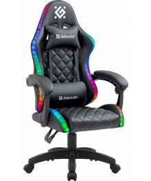 Кресло игровое  Energy черный ,RGB,4 класс,PU  DEFENDER