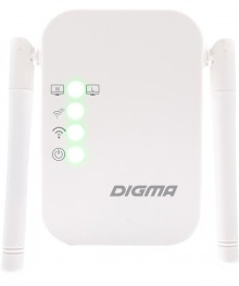 Повторитель беспроводного сигнала Digma D-WR310 N300 10/100BASE-TX Wi-Fi белый цене со склада в Новосибирске. Роутеры оптом с доставкой! Сетевые модемы оптом - низукая цена, выс