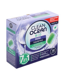 Таблетки для посудомоечных машин Ocean Clean bio mini к/у, 30 шт