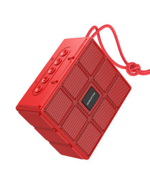 Колонка портативная с BLUETOOTH  BOROFONE BR16, 5W, 1200mAh, 100х84х47 мм, красный (80)