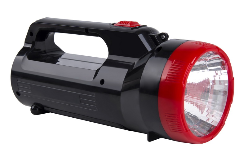 Фонарь-прожектор Smartbuy Светодиодный Аккумуляторный 1 LED+18 LED, черный SBF-100-K