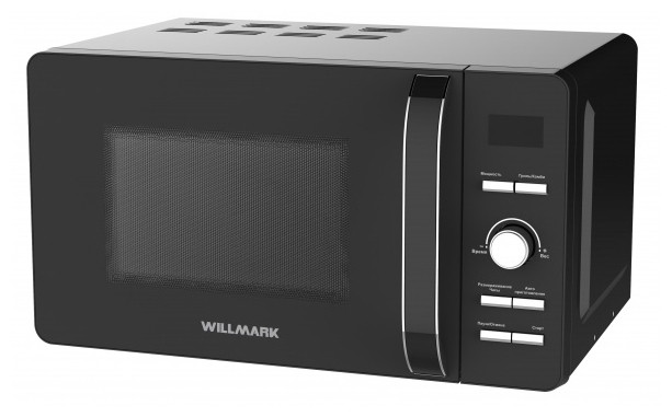 Микроволновая печь WILLMARK WMO-291DH (20л, 700Вт, ГРИЛЬ, элект. упр, ручка д/открыв. дверцы,черная