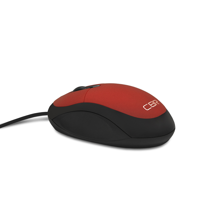 Мышь CBR CM 102 Red, оптика, 1200dpi, офисн., провод 1,3м, USB