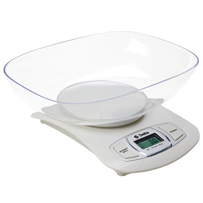 Весы кухонные DELTA KCE-40-21  (5 кг,электронные, стекло, LCD дисплей) 12/уп