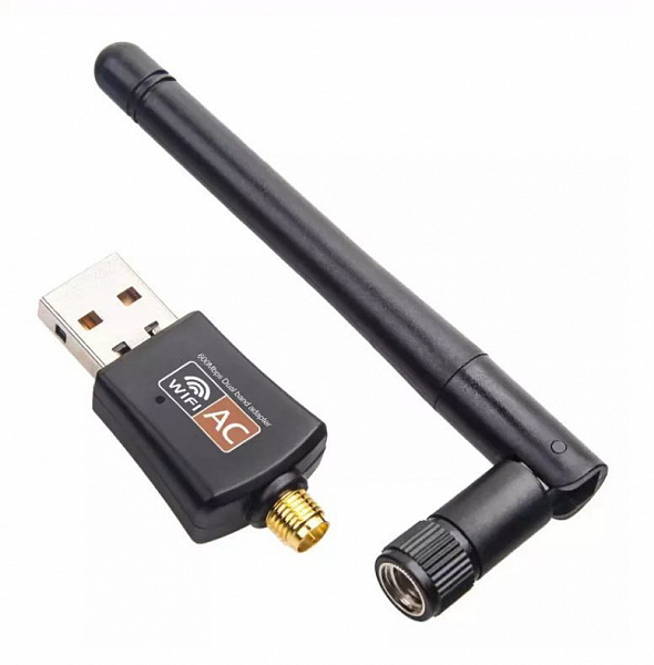 Wi-Fi - USB адаптер с антенной SELENGA RTL8811 для DVB-T2 двухдиап до 600 Мбит/с для ресиверов/комп