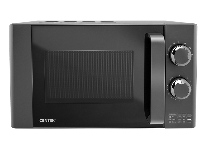 Микроволновка Centek CT-1583 серый (700W, 20л, 6 режимов, хромированные переключатели)
