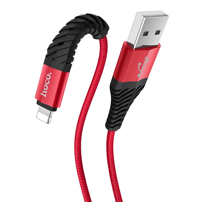 Кабель USB - 8pin HOCO X38 Красный (2,4А, для iPhone5/6/7) 1м