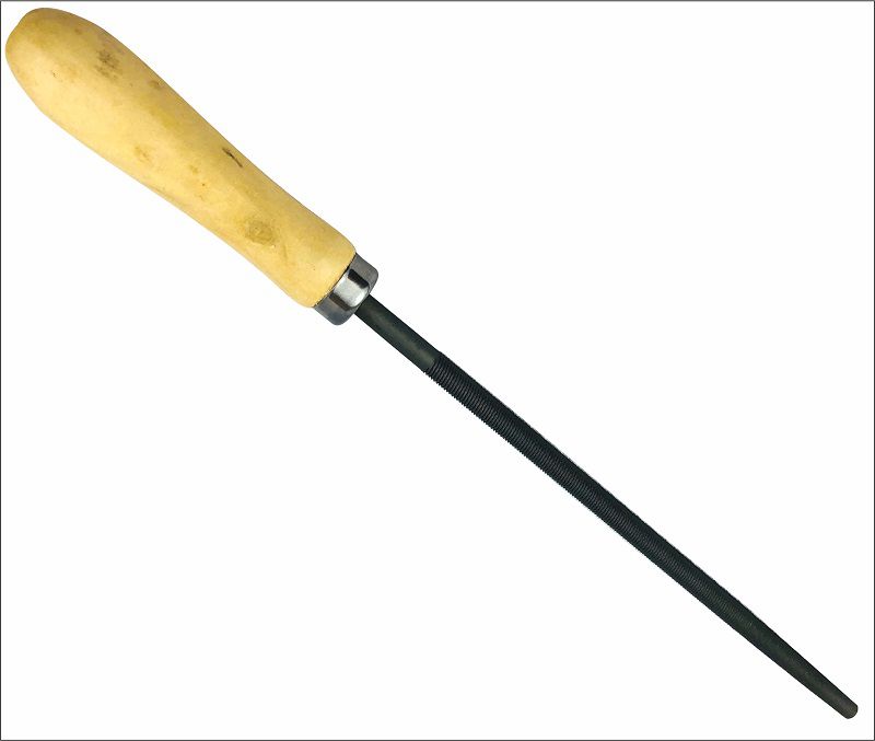 Напильник ON с деревянной ручкой, круглый, 250 мм, №2