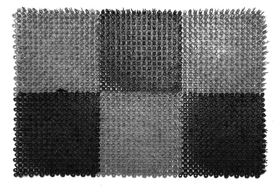 Коврик SUNSTEP травка 42х56 см, черно-серый