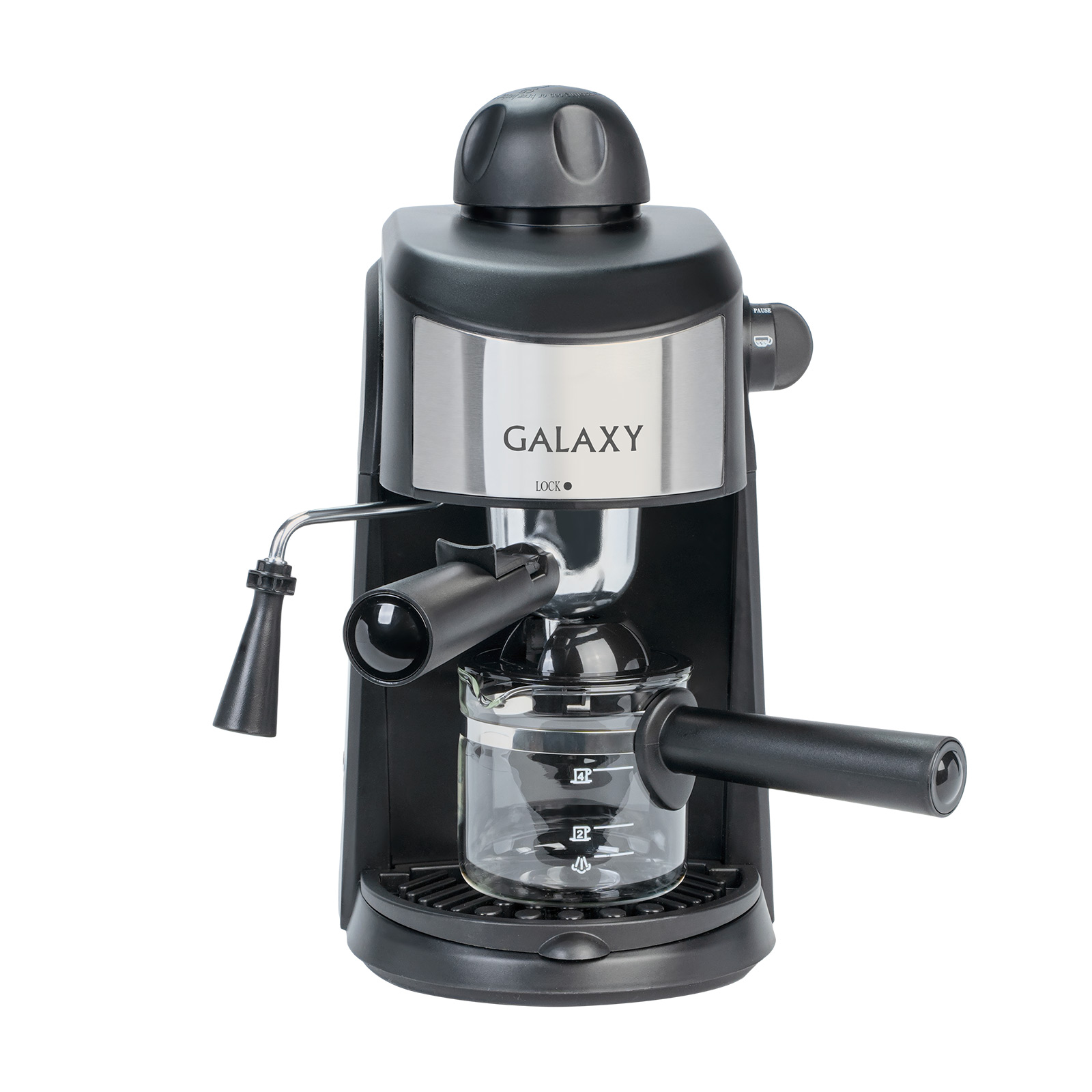 Кофеварка Galaxy GL 0753 рожковая  (каппучинатор, 900Вт, 0,24л) (4/уп)