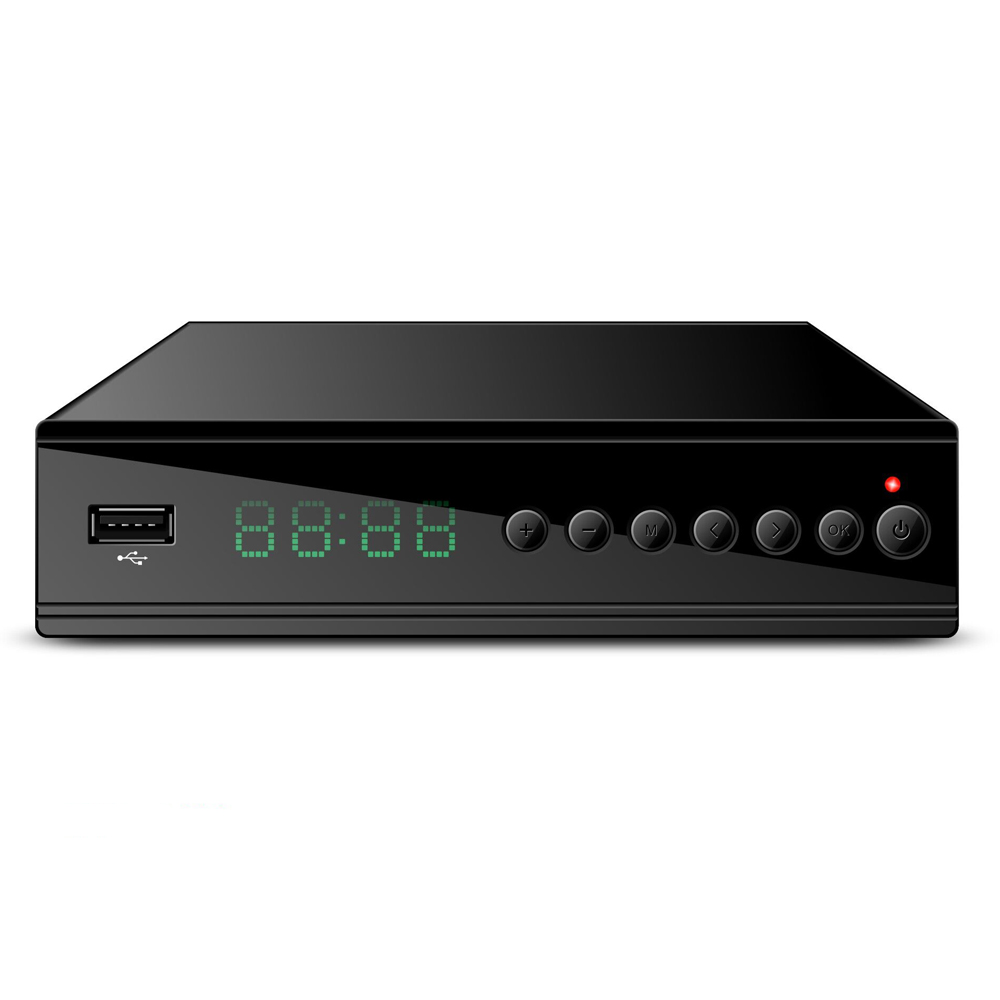 Цифровая TV приставка (DVB-T2) HD Сигнал HD-350 металл, дисплей, H.265, Dolby Digital