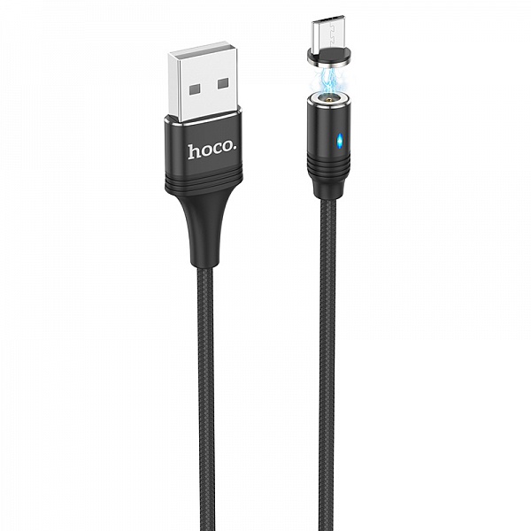 Кабель USB - micro USB HOCO U76 Магнитный Чёрный  2A, 1,2м