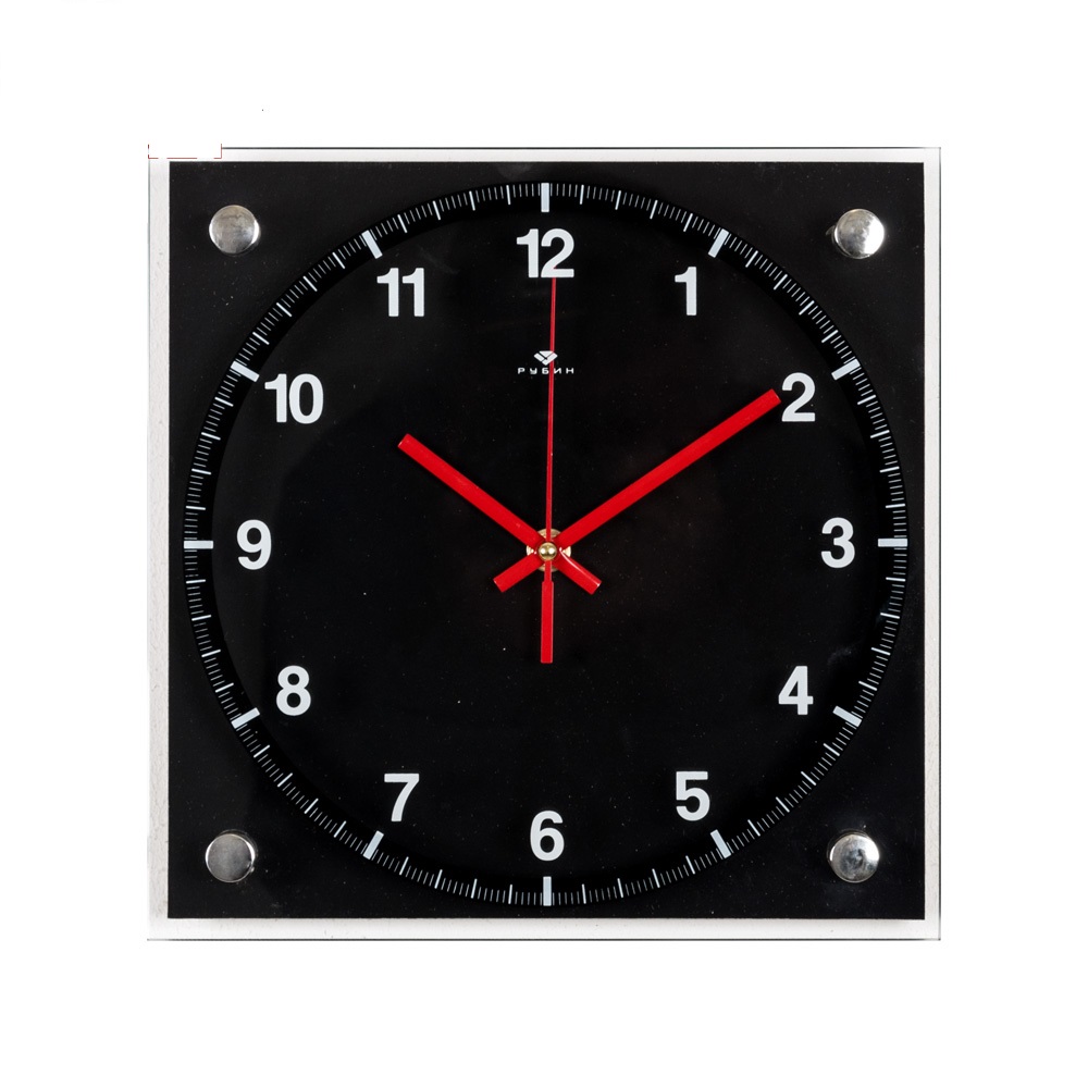 Часы настенные СН 2525 - 1243 Black квадратные (25х25) (5)